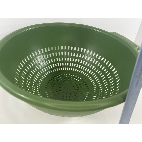 Vintage Villaware Avocado Green Colander Unbreakable Strainer Federal Housewares - Picture 11 of 11